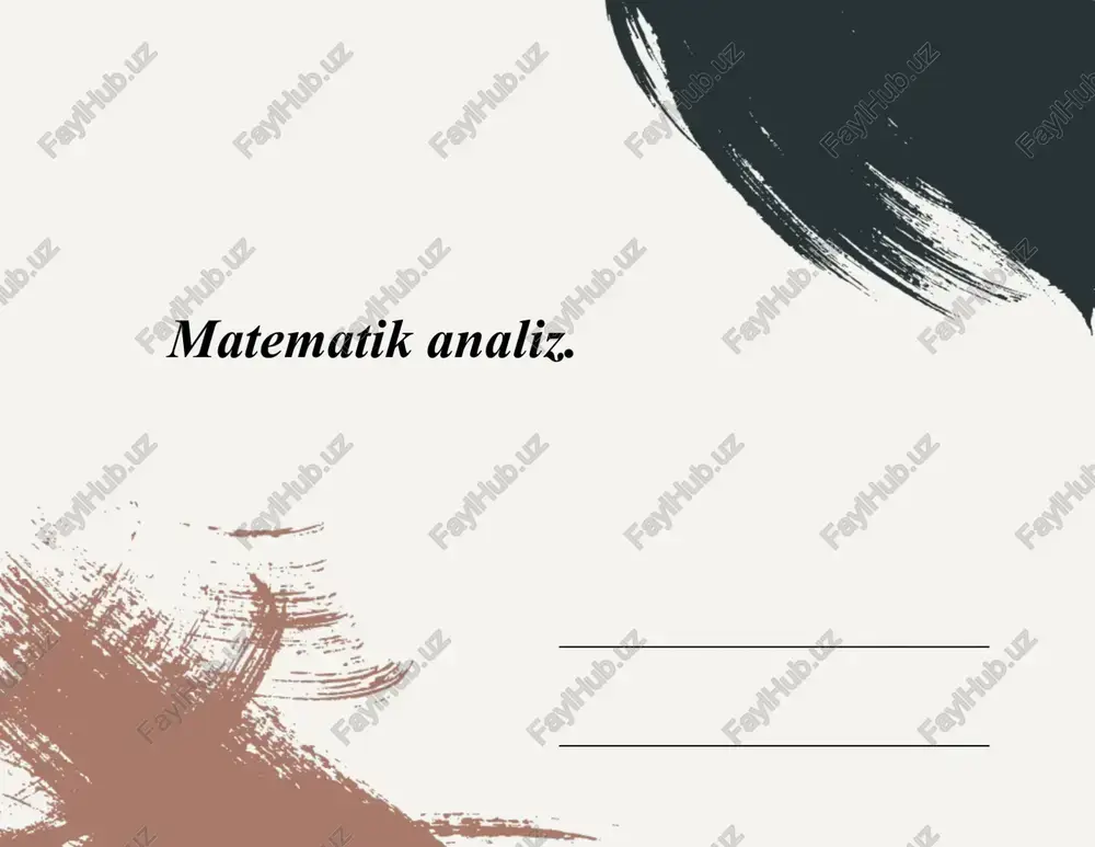 matematikanaliz — PPTX