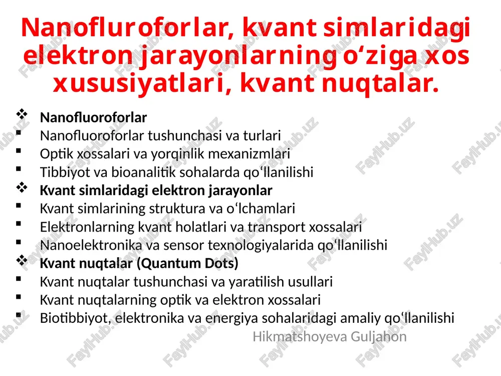 nanofluoroforlar — PPTX