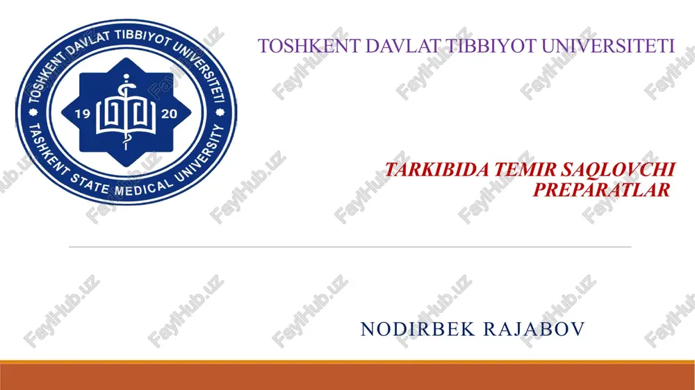 temir saqlovchi preparatlar — PPTX