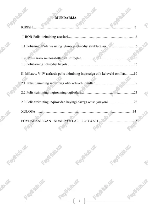 polis tizimi — DOCX