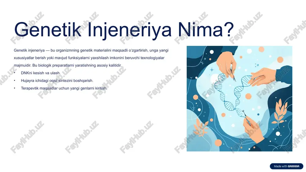 genetik injeneriya — PPTX