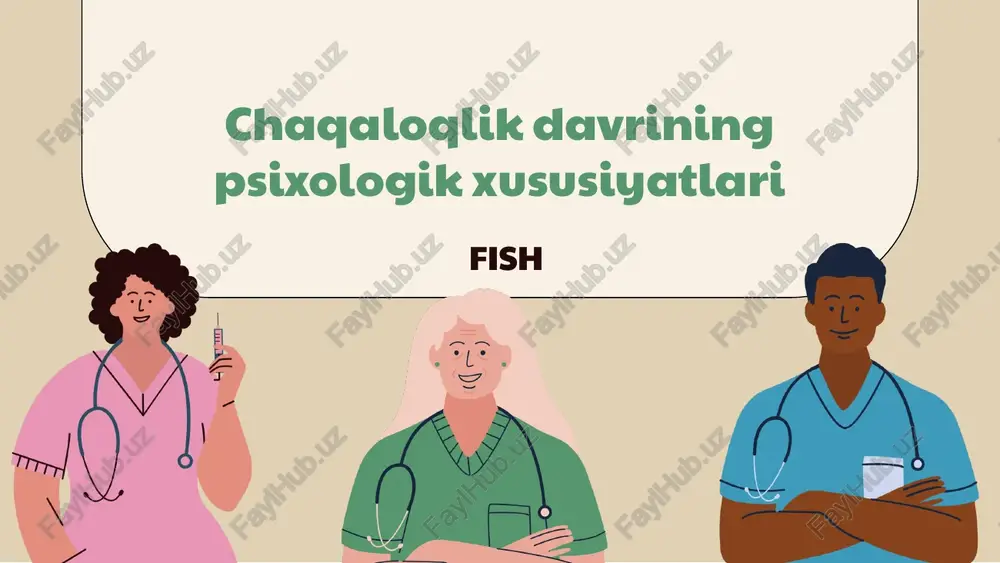 chaqaloqlik davrining psixologik xususiyatlari — PPTX