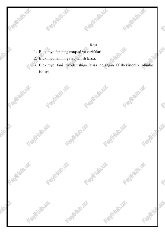 bioximiya fani — DOC