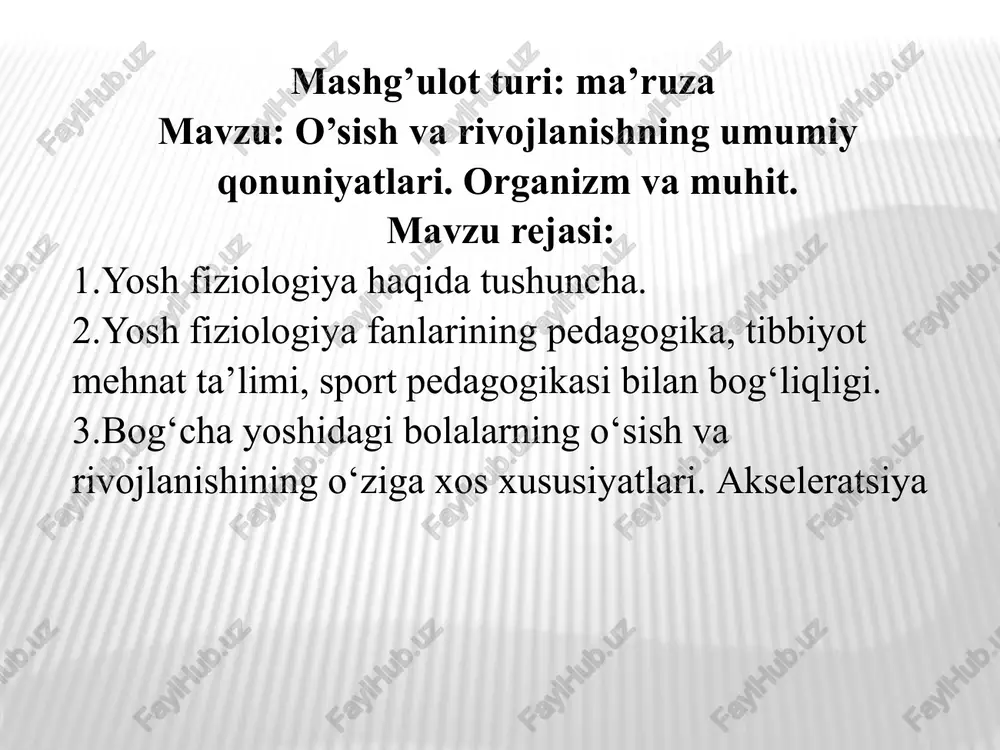 o'sish_va_rivojlanishni_umumiy_qonuniyatlari_organizm_va_muhit — PPTX