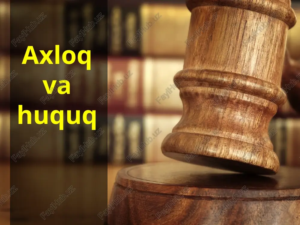 axloq huquq — PPTX