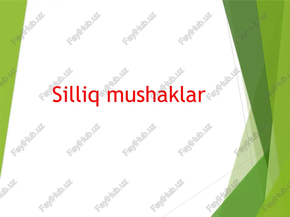silliq mushaklar — PPTX