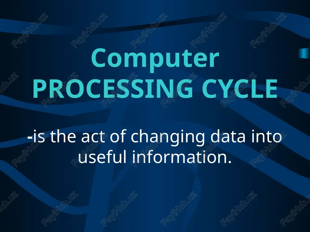 computer processing cycle — PPTX