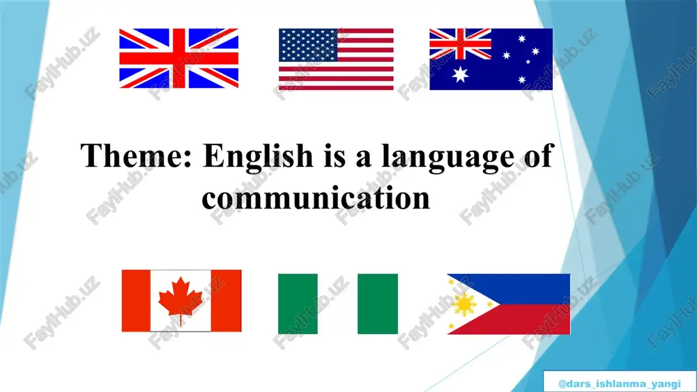 english is a language of communication — PPTX