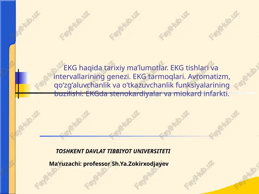 eléktrokardiográfiya — PPTX