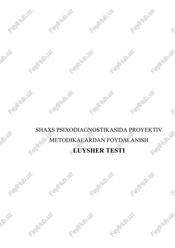 m. lyusher testi — DOC