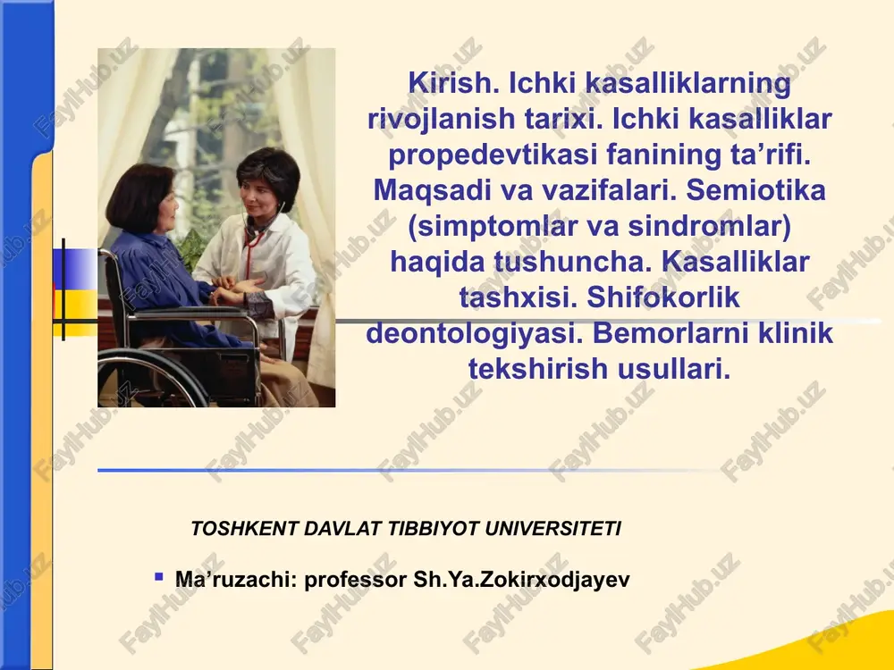 ichkikasalliklarning rivojlanishi — PPTX