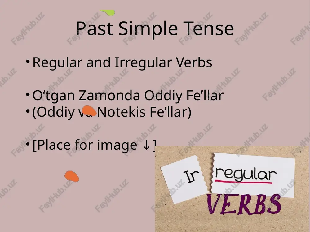 past simple tense — PPTX