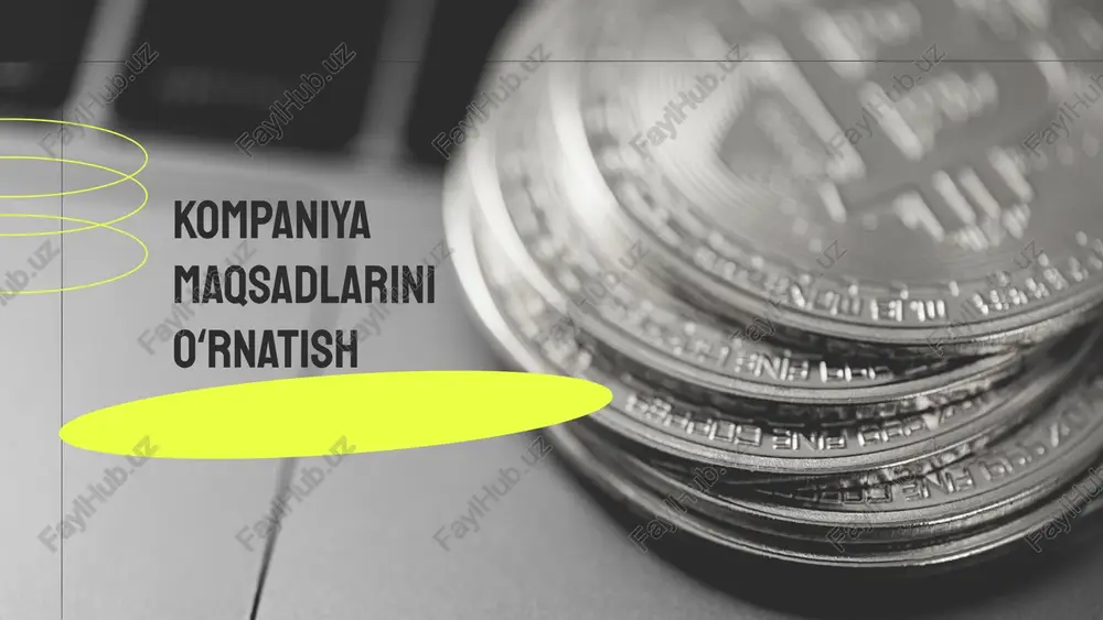 maqsadlarni belgilashning asosiy prinsiplari va metodlari — PPTX