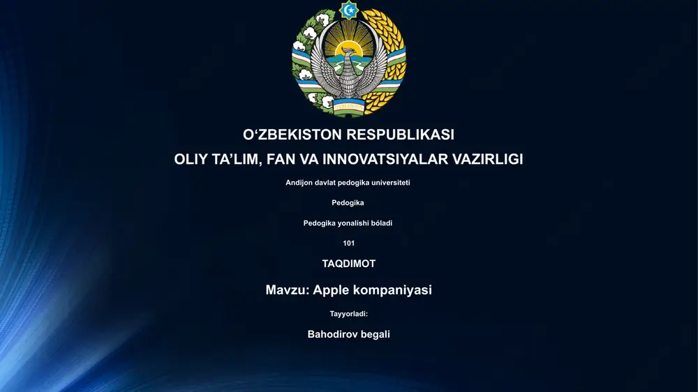 apple kompaniyasi — PPTX