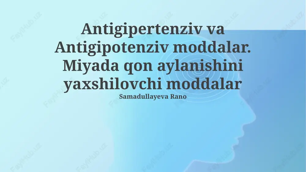 ace ingibitorlari — PPTX