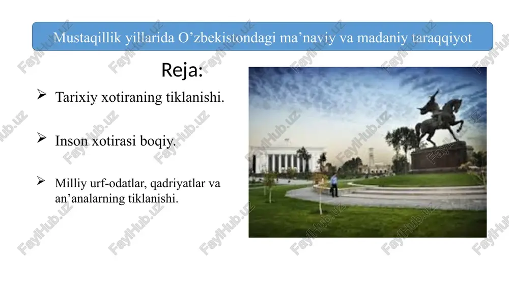 tarixiy xotira — PPTX