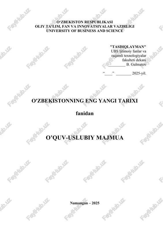 o‘quv-uslubiy majmua — DOC