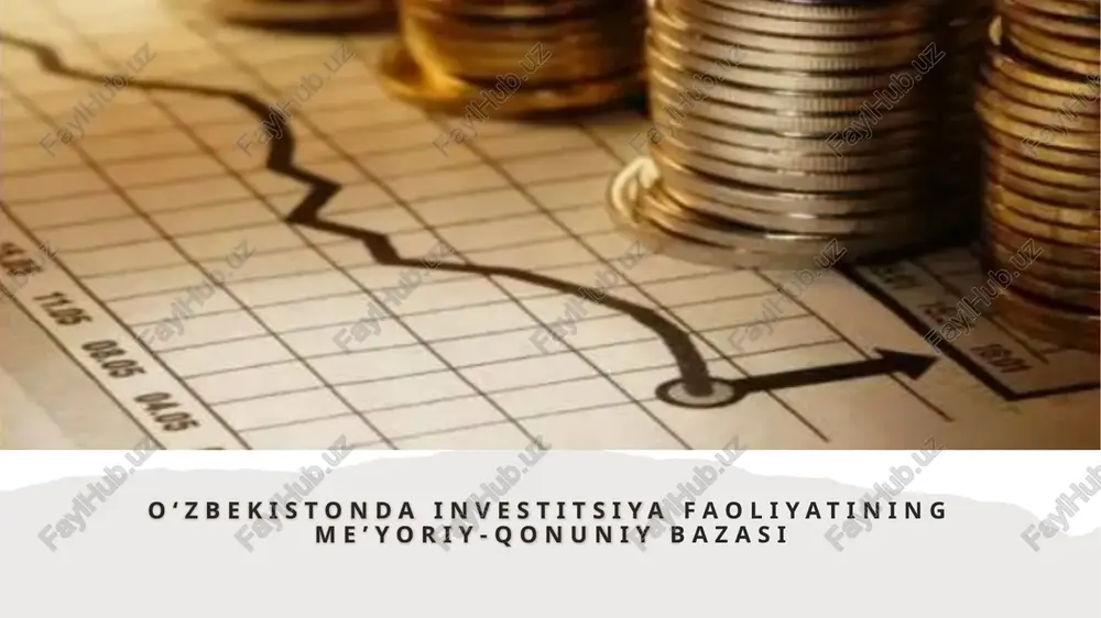 oʻzbekistondan investitsiya faoliyati — PPTX