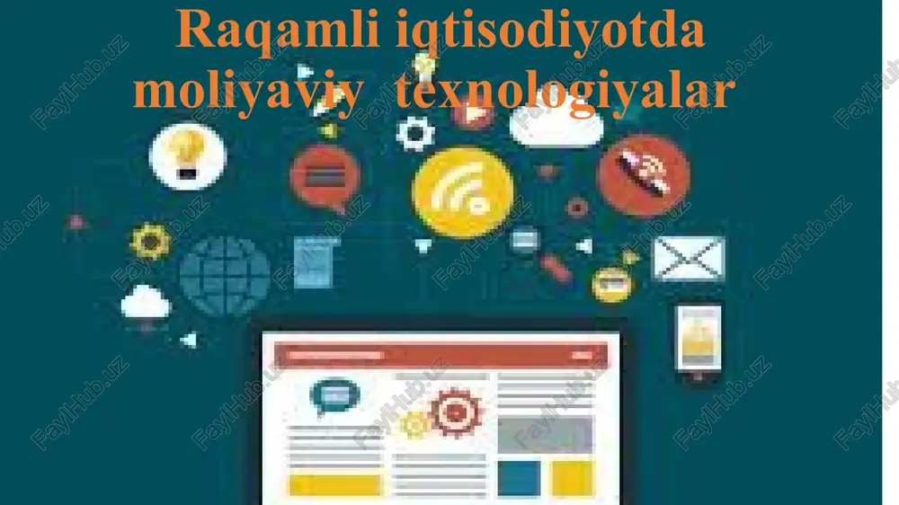 raqamli iqtisodiyotda moliyaviy texnologiyalar — PPT