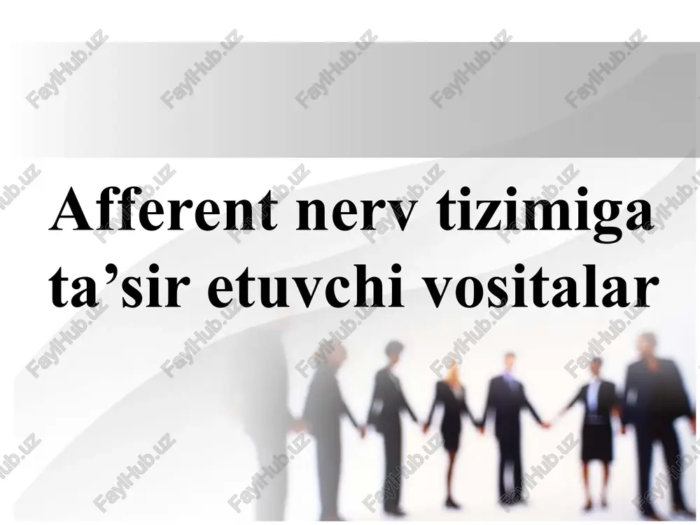 afferent innervatsiyagata’siretuvchidorilar — PPTX