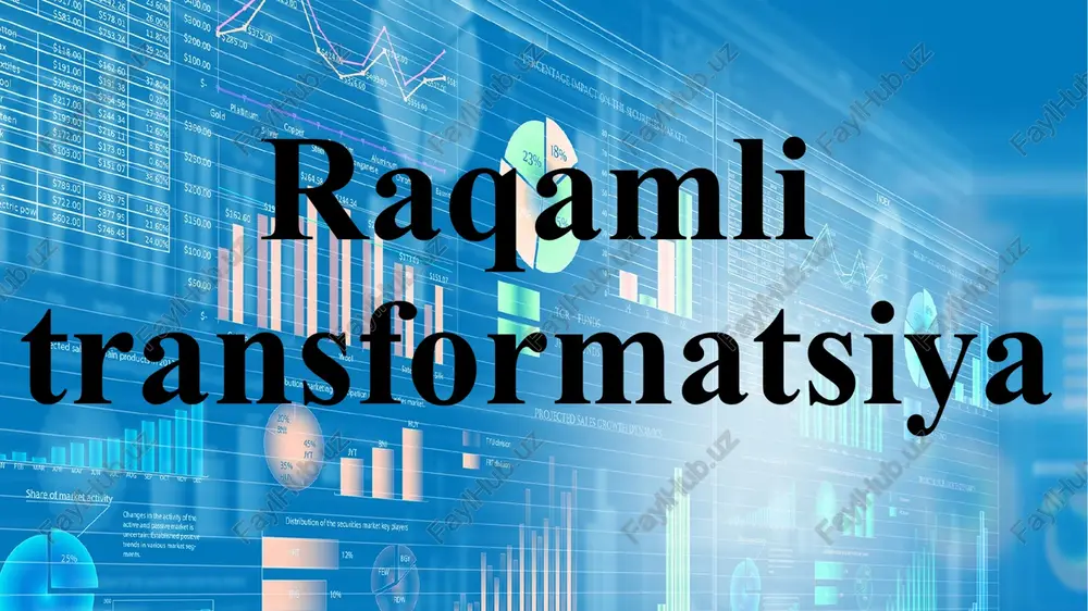 raqamli transformatsiya — PPT