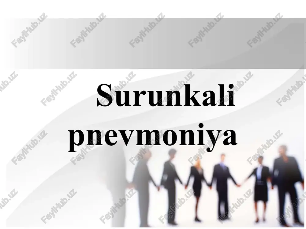 surunkali pnevmoniya — PPTX