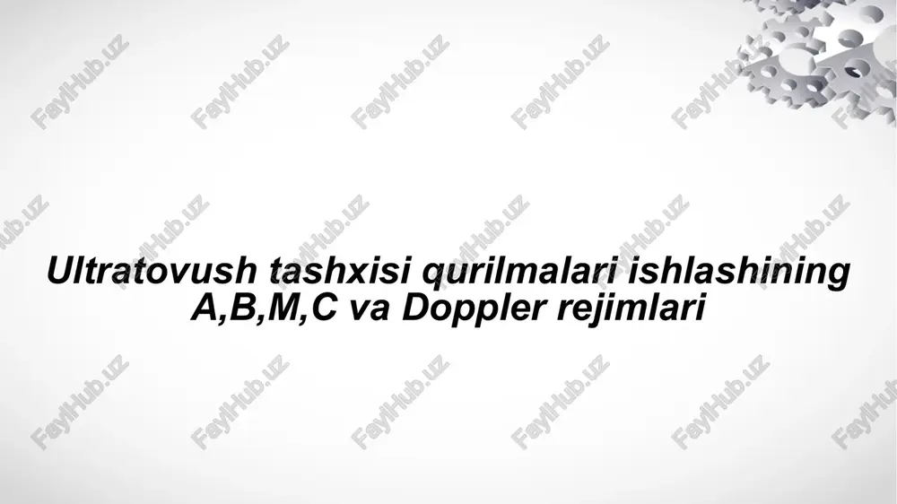 ultratovush apparati — PPTX