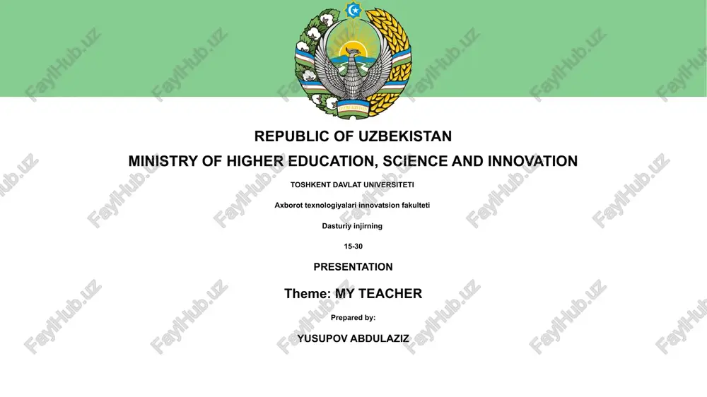 my teacher — PPTX