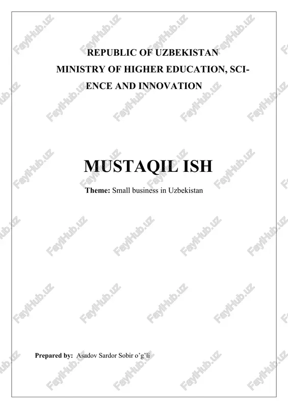 small business in uzbekistan — DOCX