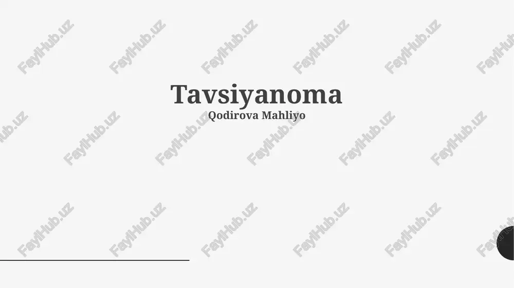 tavsiyanoma — PPTX
