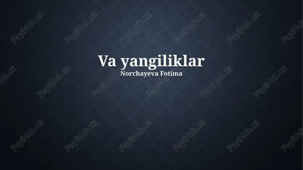 yangiliklar manbalari — PPTX