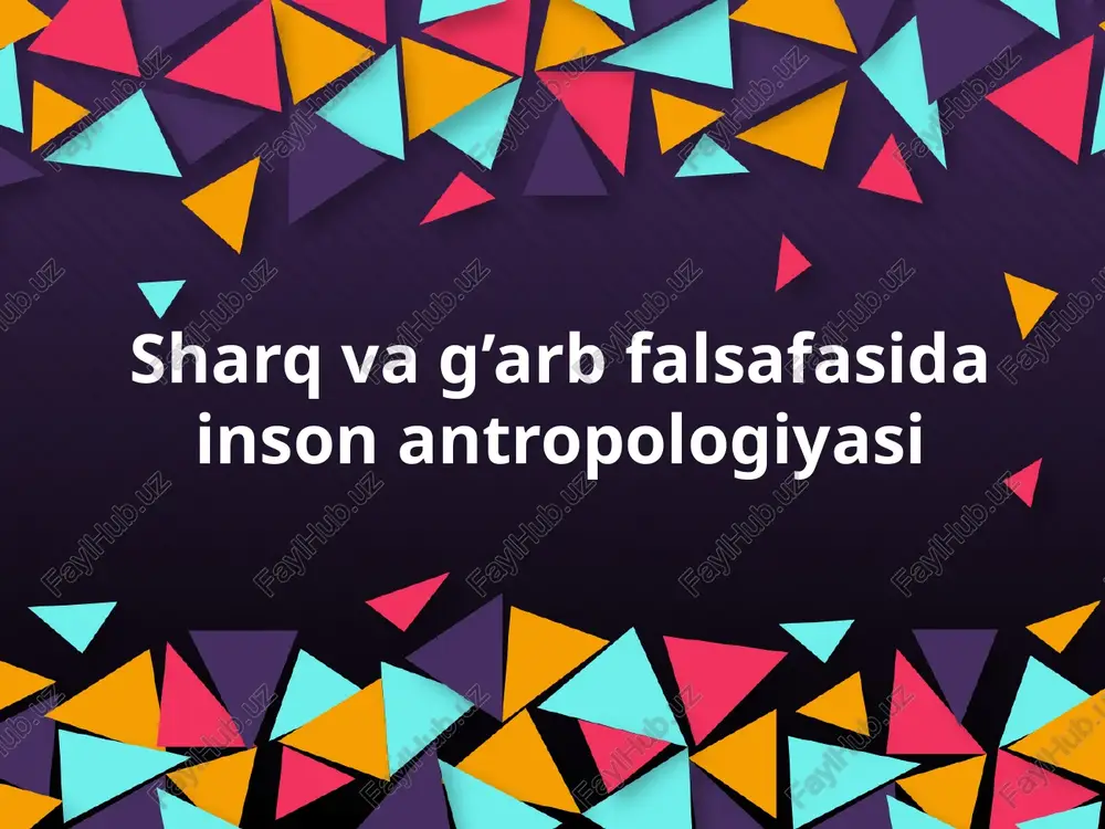 inson antropologiyasi — PPTX