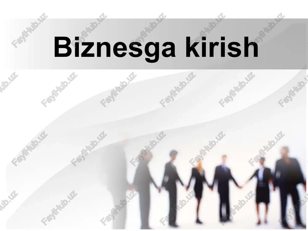 biznesga kirish — PPTX