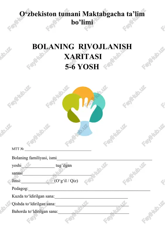 bolalarning rivojlanish xaritasi — DOC