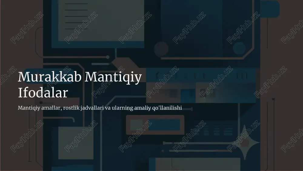 murakkab mantiqiy — PDF