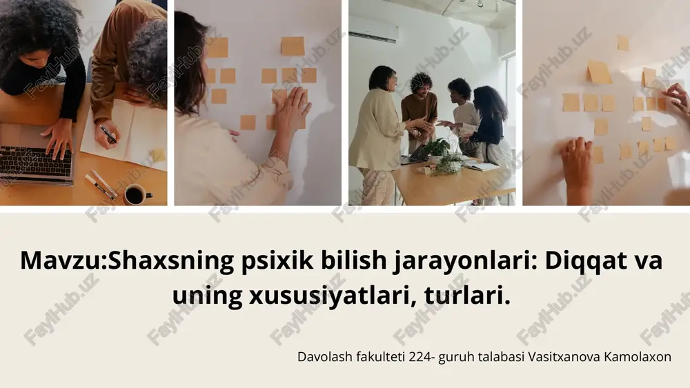 shaxsning psixik bilish jarayonlari — PDF