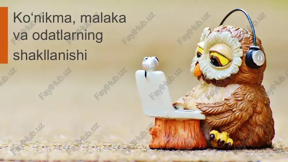 ko‘nikma, malaka va odatlarning shakllanishi — PPTX