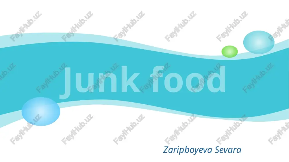 junk food — PPTX