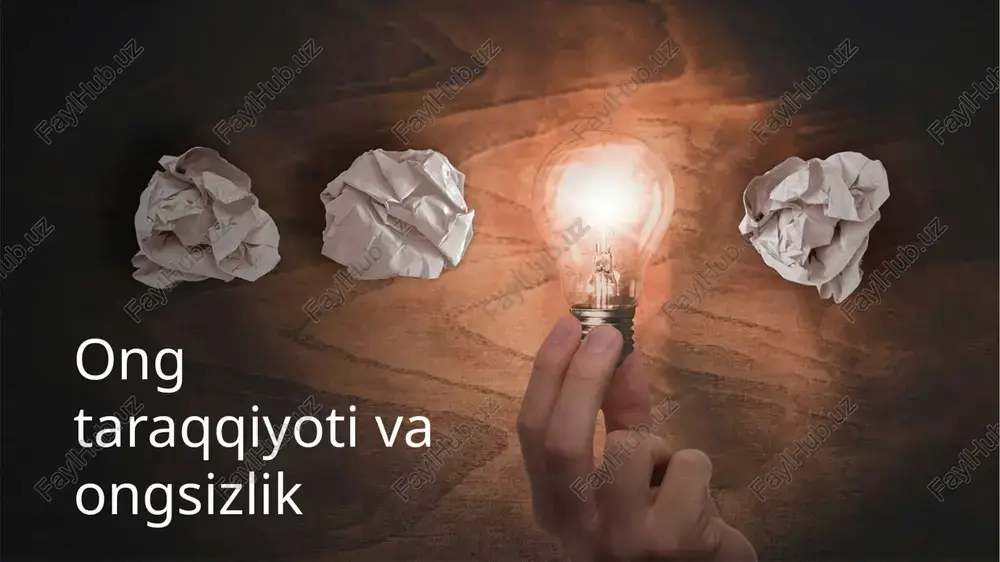 ong taraqqiyoti va ongsizlik — PPTX