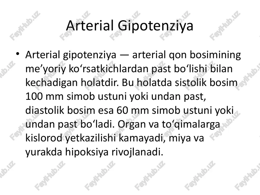 arterial gipotenziya — PPTX