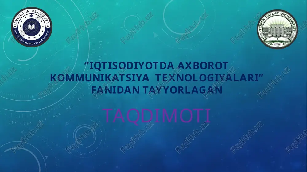 taqdimotlar yaratish instrumental vositalari. — PPTX