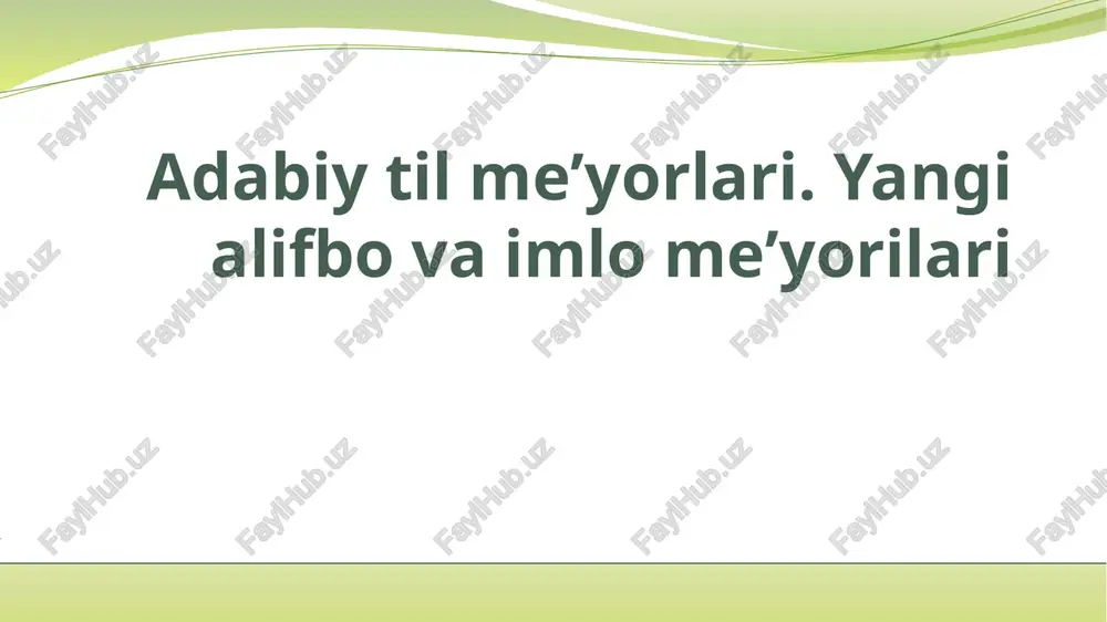 adabiytil me'yorlari — PPTX