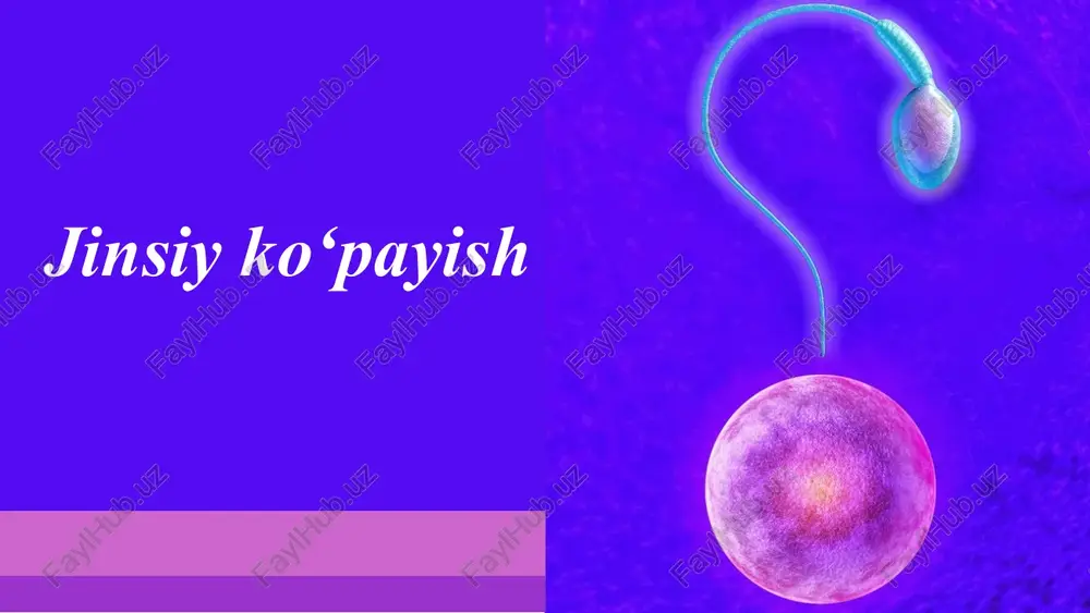 jinsiy ko‘payish — PPTX