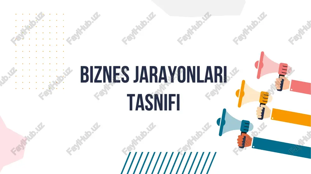 biznes-jarayonlari to’grisida asosiy tushunchalar — PDF
