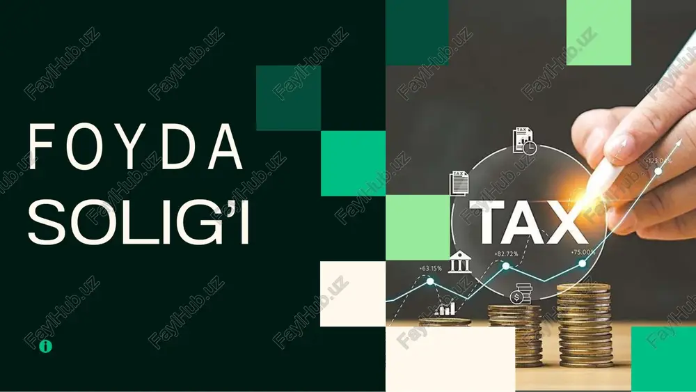 foyda solig'i — PDF