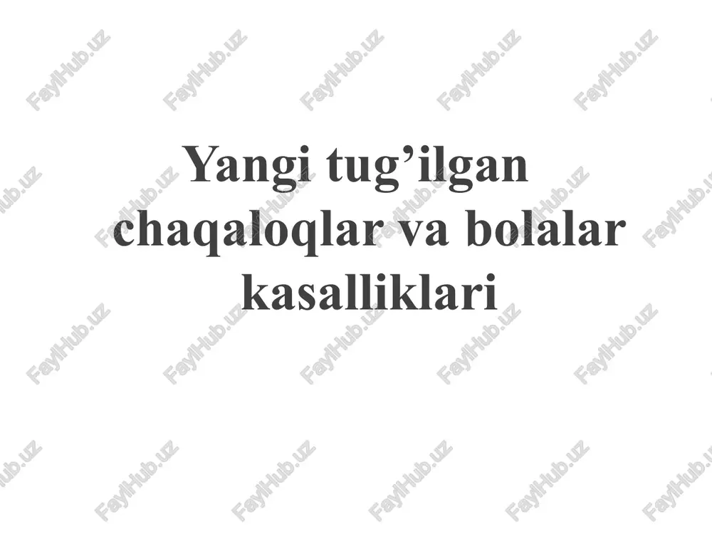 kasalliklar va davolash — PPTX