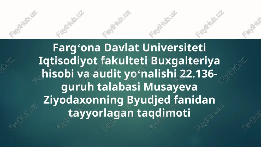nomoddiy aktivlar kirimini hisobga olish va ularni baholash — PPTX