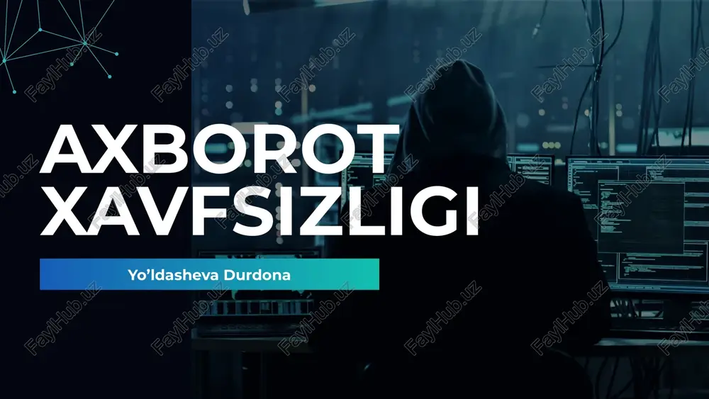axborot xavfsizligi — PPTX