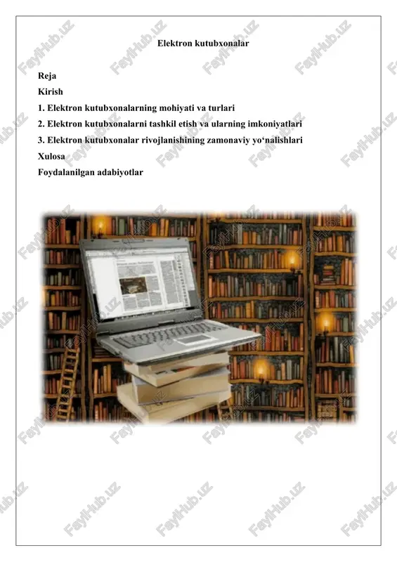 elektron kutubxonalar — DOCX