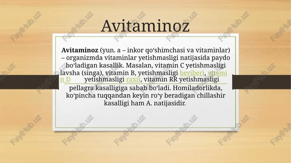 avitaminoz — PPTX